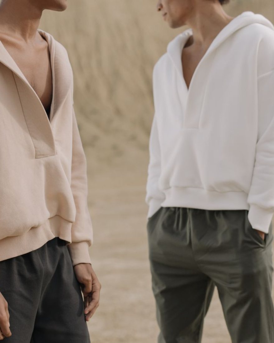 Fermuarlı Hoodie — Kum