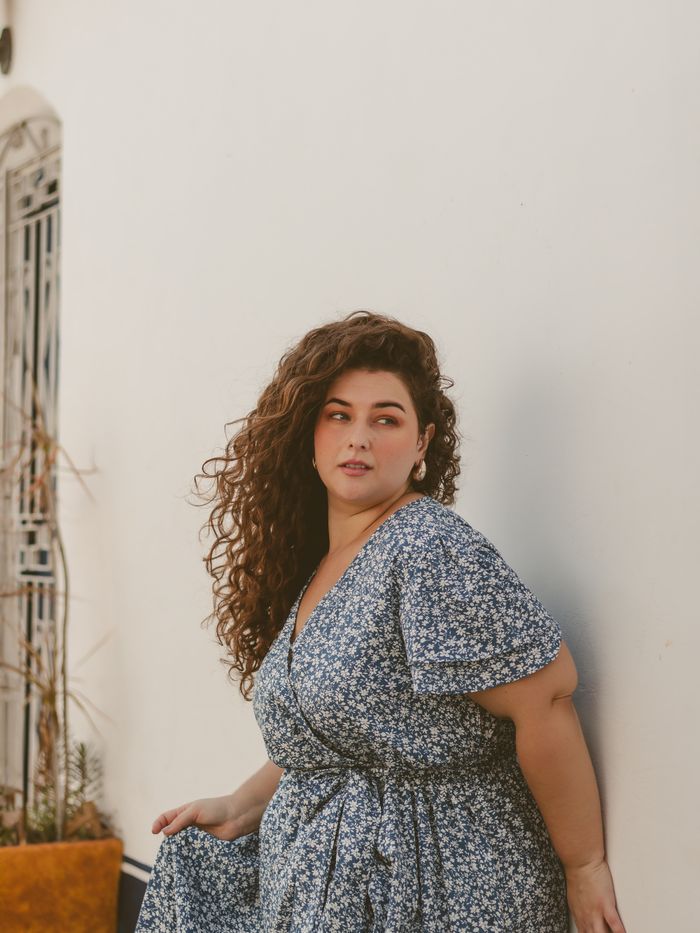 Bahar Çiçekli Elbise — Ekru
