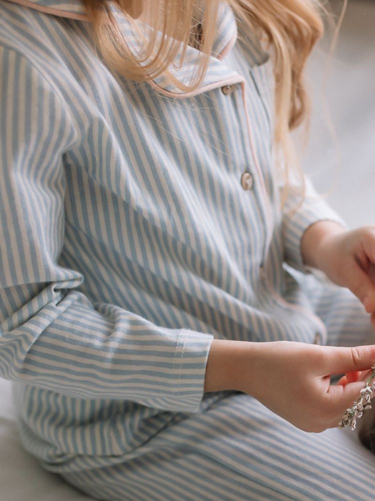 Çizgili Poplin Pijama Takımı