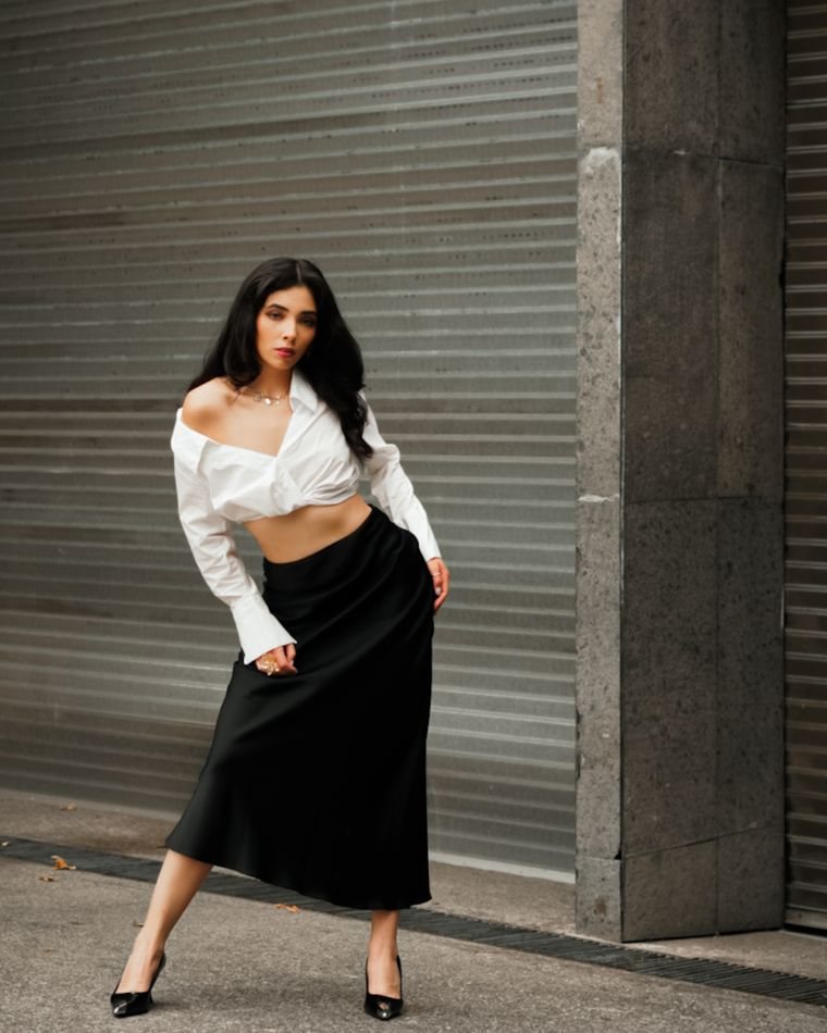 Saten Midi Etek — ayrıntı