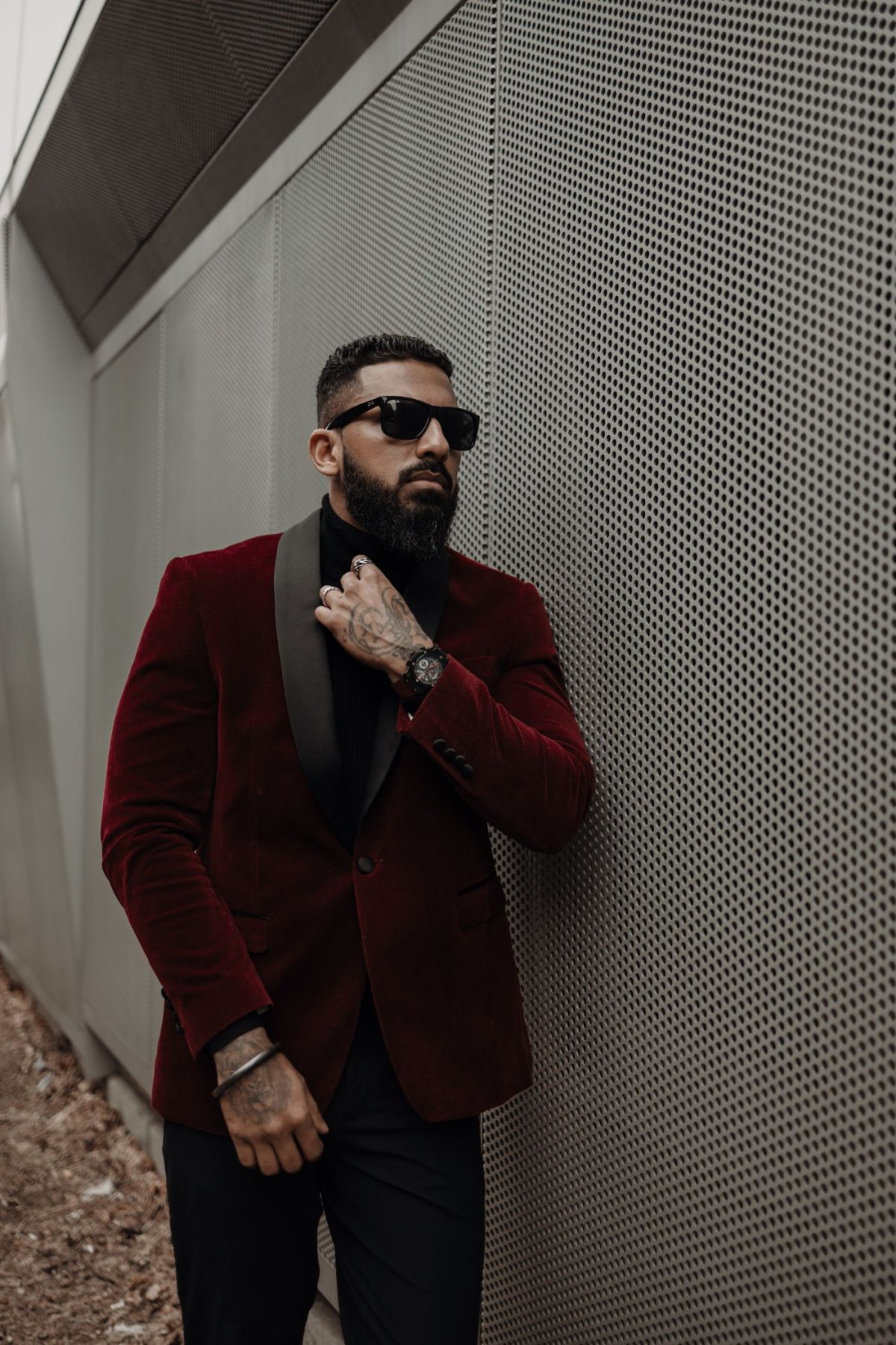 Bordo Kadife Blazer