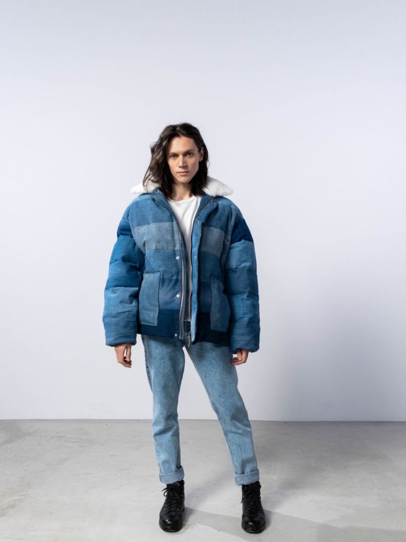Denim Şişme Mont