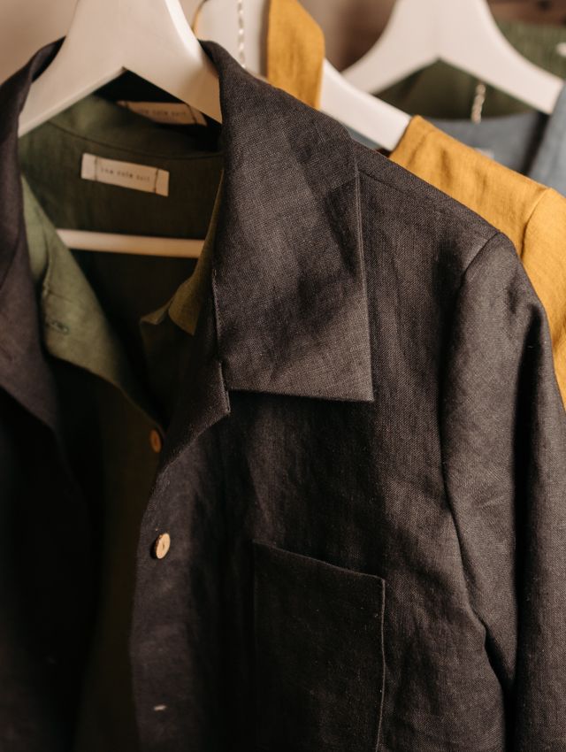 Yıkanmış Keten Blazer
