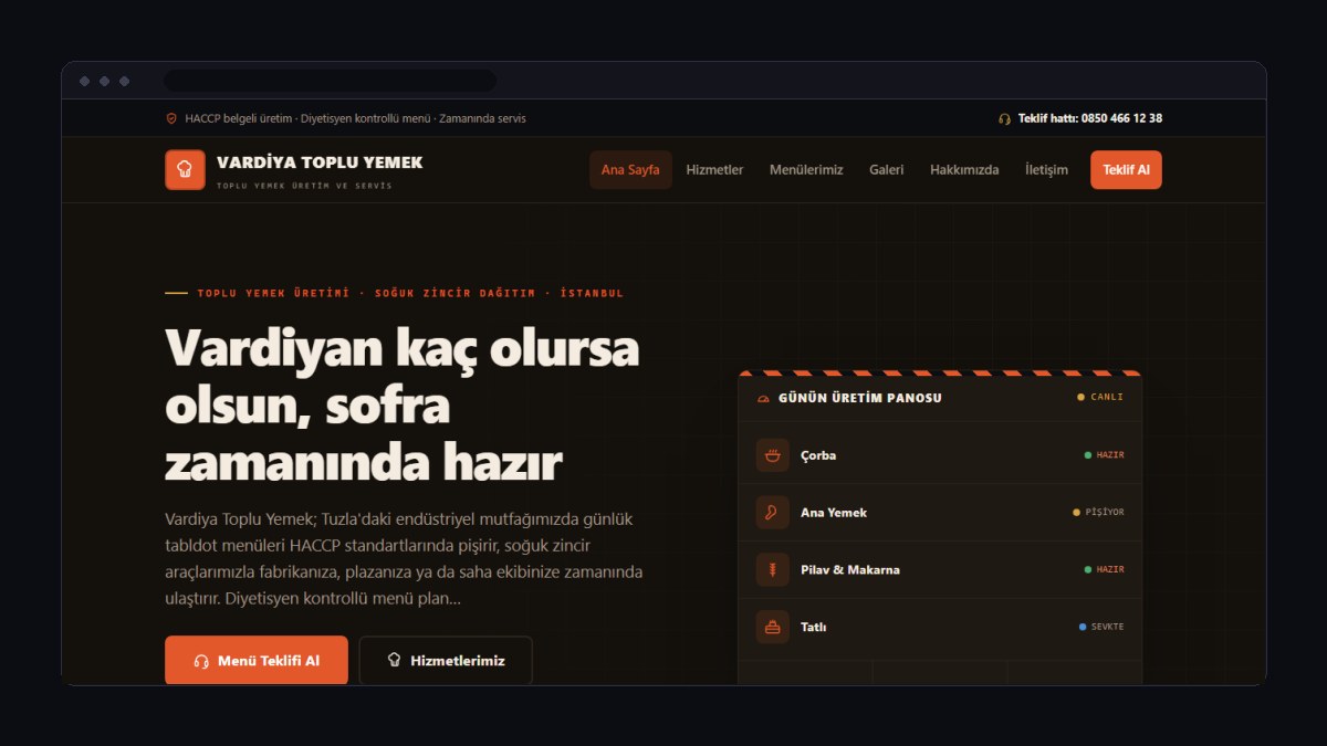 Toplu Yemek ve Catering Firması İçin Web Sitesi Nasıl Olmalı?
