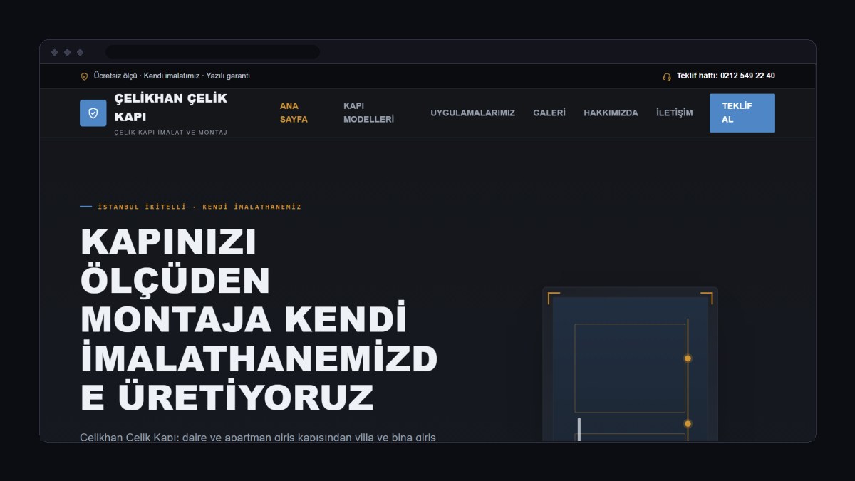 Çelik Kapı İmalatçısı İçin Web Sitesi Nasıl Olmalı?