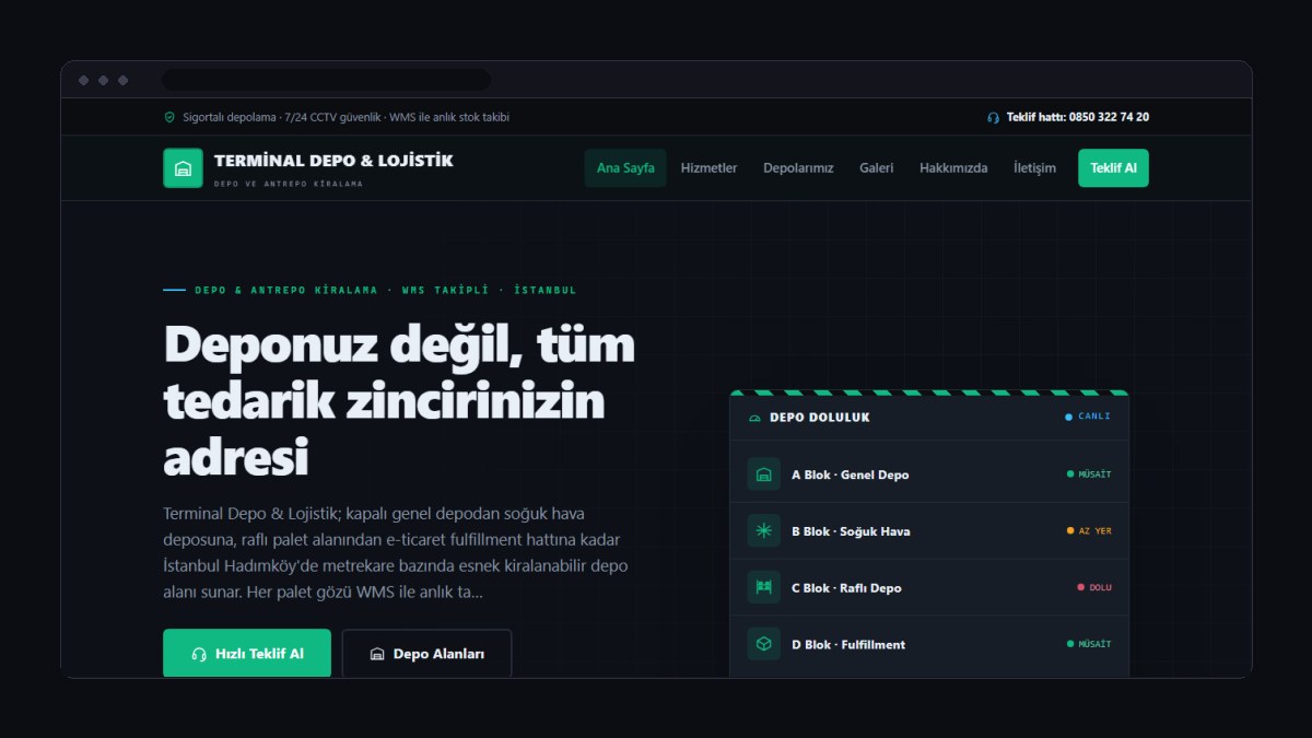 Depo ve Antrepo Kiralama İçin Web Sitesi Nasıl Olmalı?