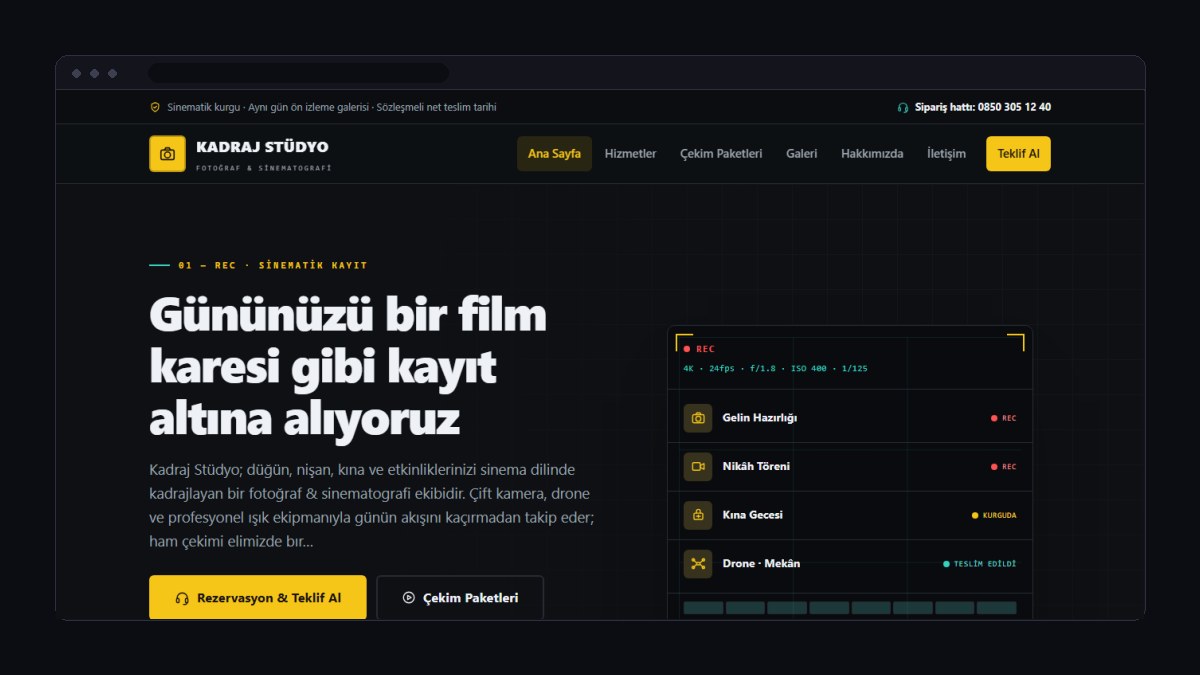 Fotoğrafçı ve Kameraman İçin Web Sitesi Nasıl Olmalı?