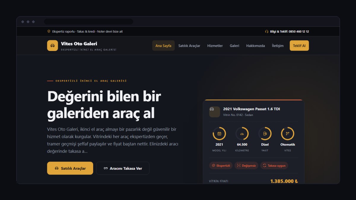 Oto Galeri ve İkinci El Araç Satışı İçin Web Sitesi Nasıl Olmalı?