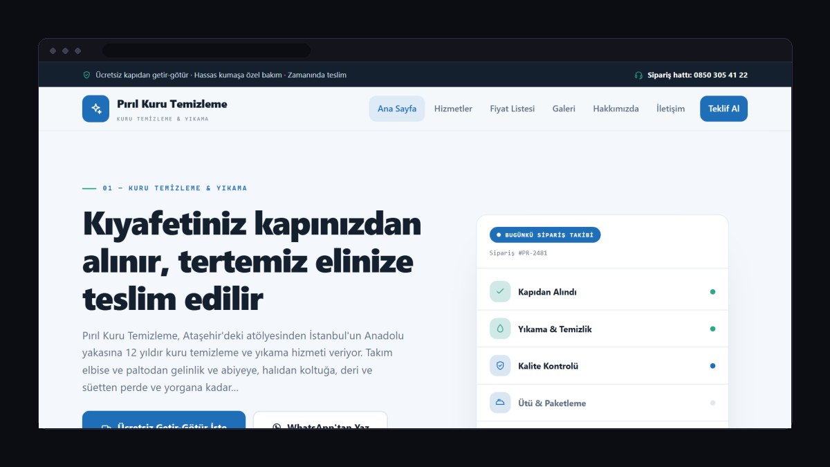 Kuru Temizleme İçin Web Sitesi Nasıl Olmalı?