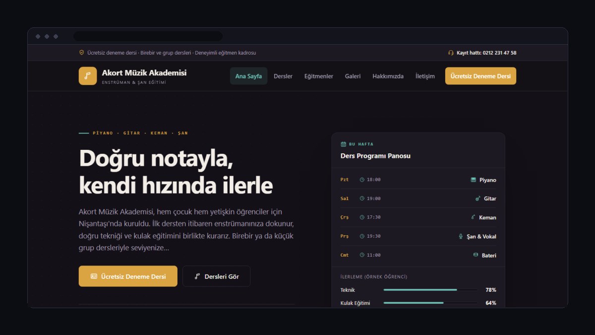 Müzik Kursu İçin Web Sitesi Nasıl Olmalı?