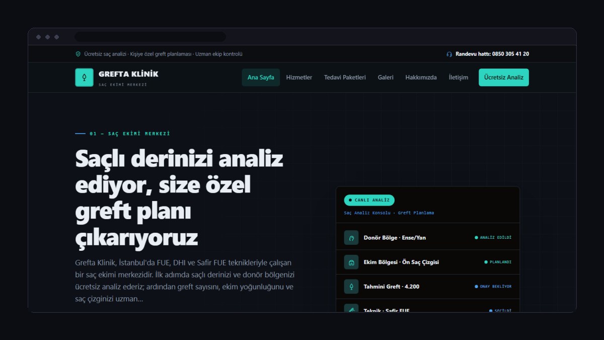 Saç Ekimi Kliniği İçin Web Sitesi Nasıl Olmalı?