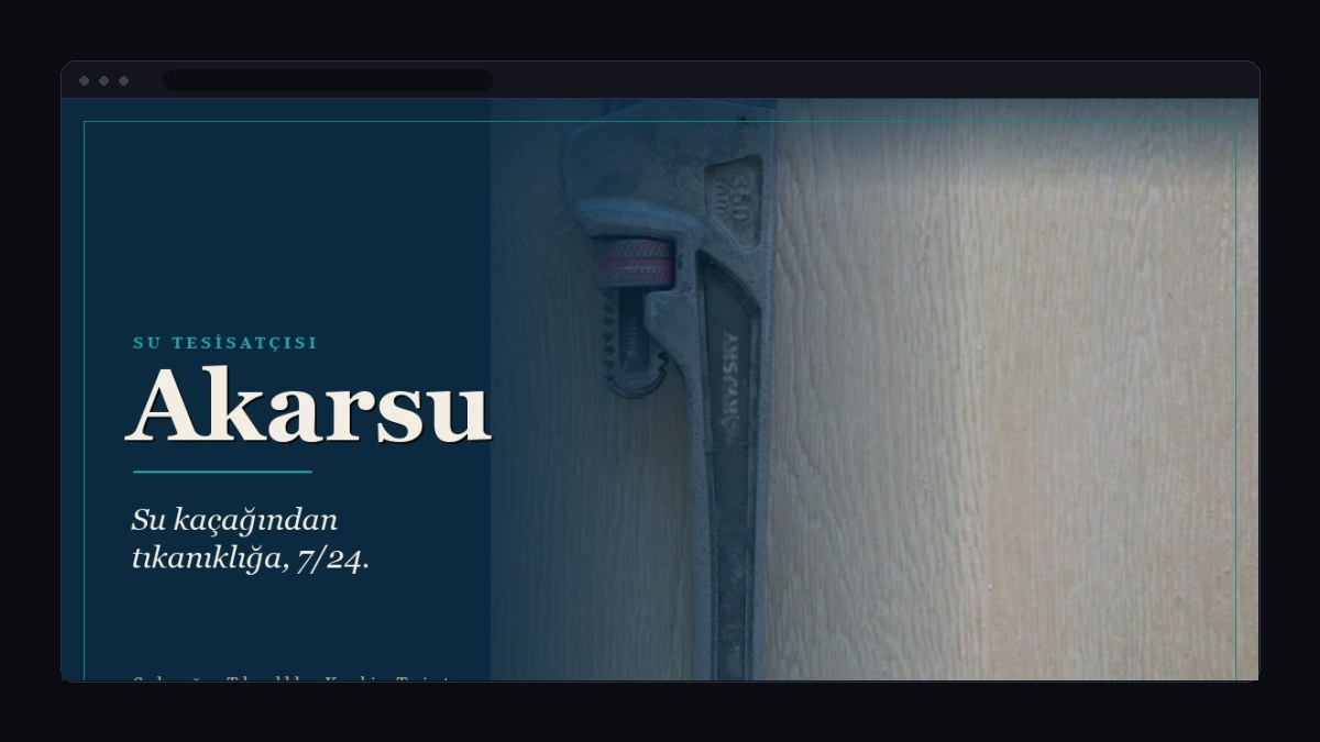 Su Tesisatçısı İçin Web Sitesi Nasıl Olmalı? Acil Servis Rehberi