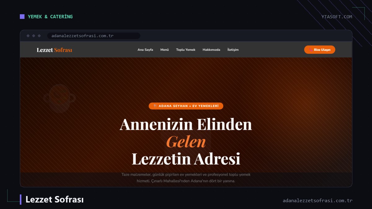 Lezzet Sofrası web sitesi ekran görüntüsü