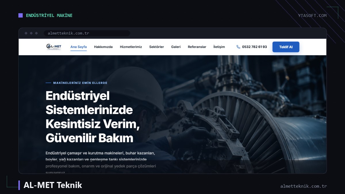AL-MET Teknik web sitesi ekran görüntüsü