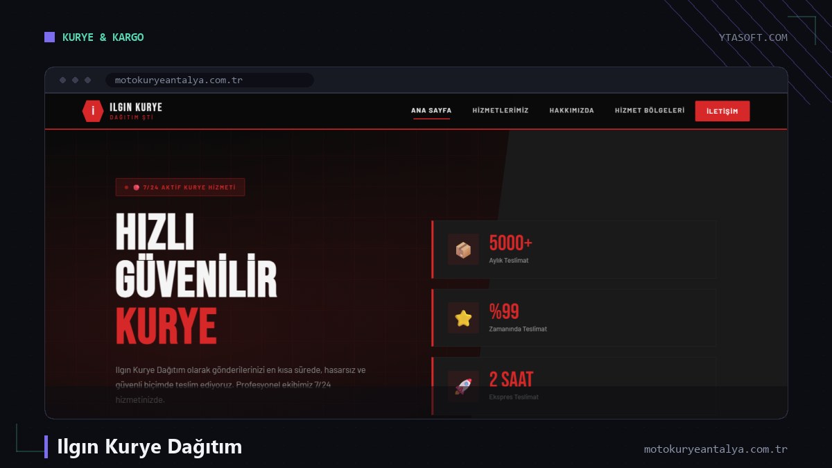 Ilgın Kurye Dağıtım web sitesi ekran görüntüsü