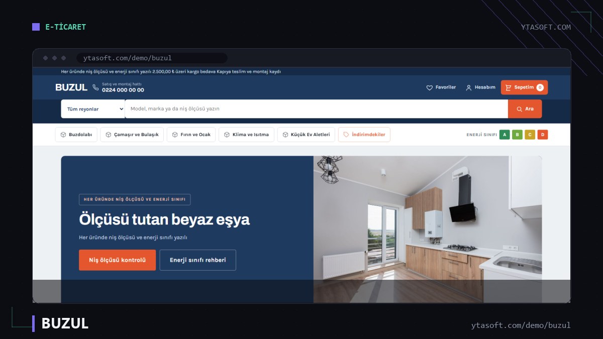 BUZUL hazır site ekran görüntüsü
