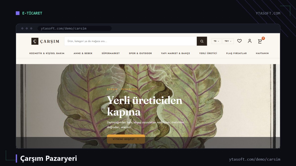 Çarşım Pazaryeri hazır site ekran görüntüsü
