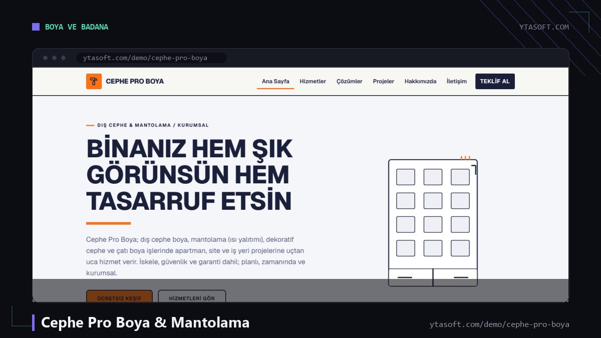 Cephe Pro Boya & Mantolama hazır site ekran görüntüsü