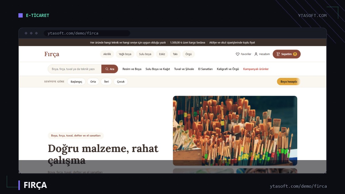 FIRÇA hazır site ekran görüntüsü