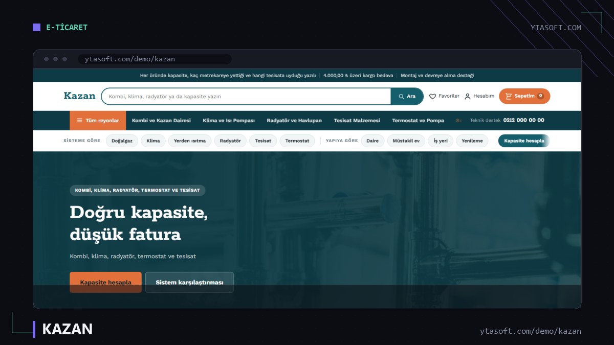 KAZAN hazır site ekran görüntüsü