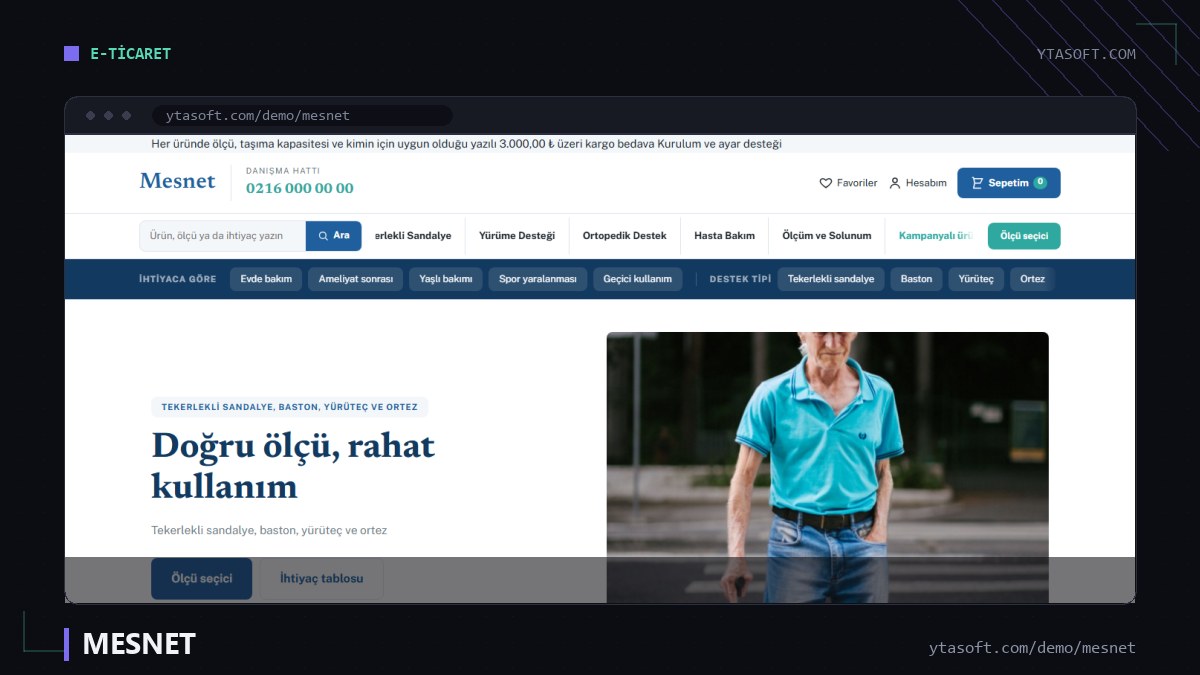 MESNET hazır site ekran görüntüsü