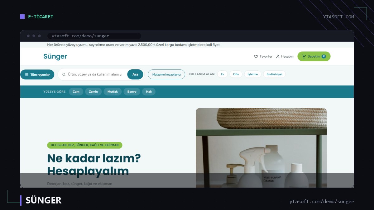 SÜNGER hazır site ekran görüntüsü