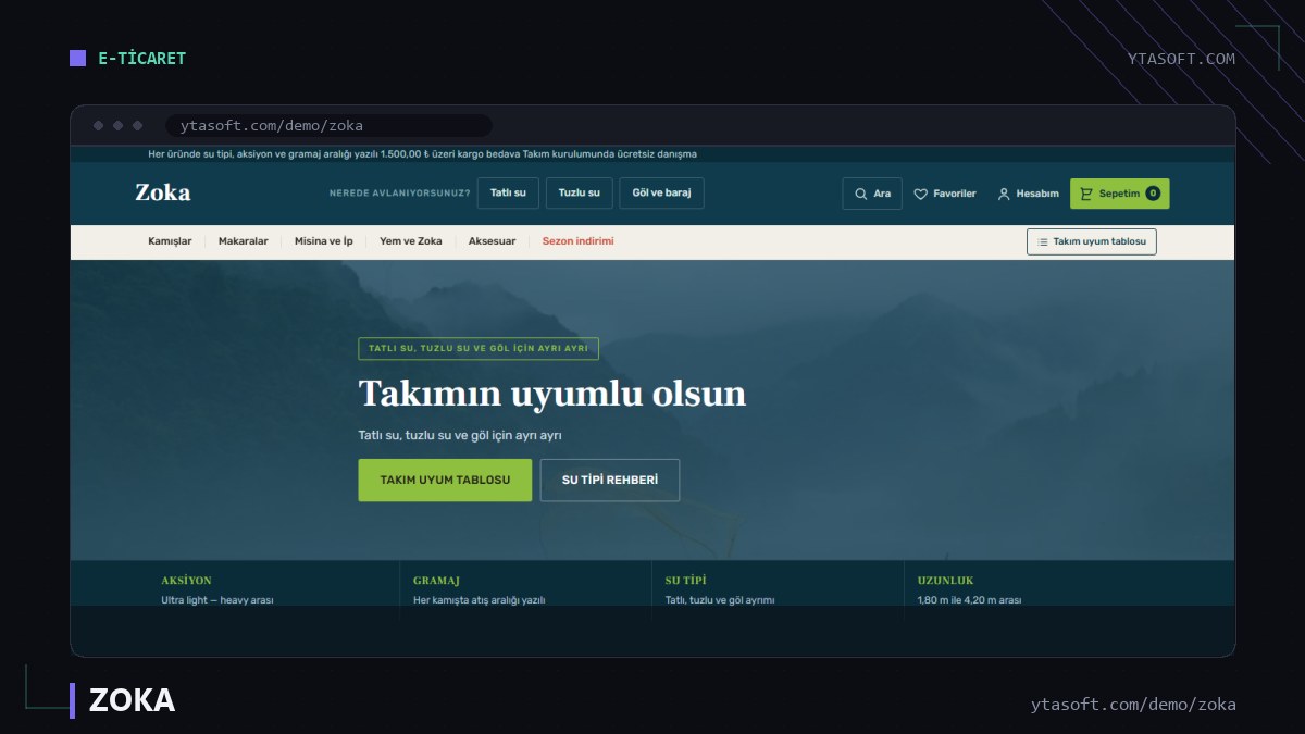 ZOKA hazır site ekran görüntüsü