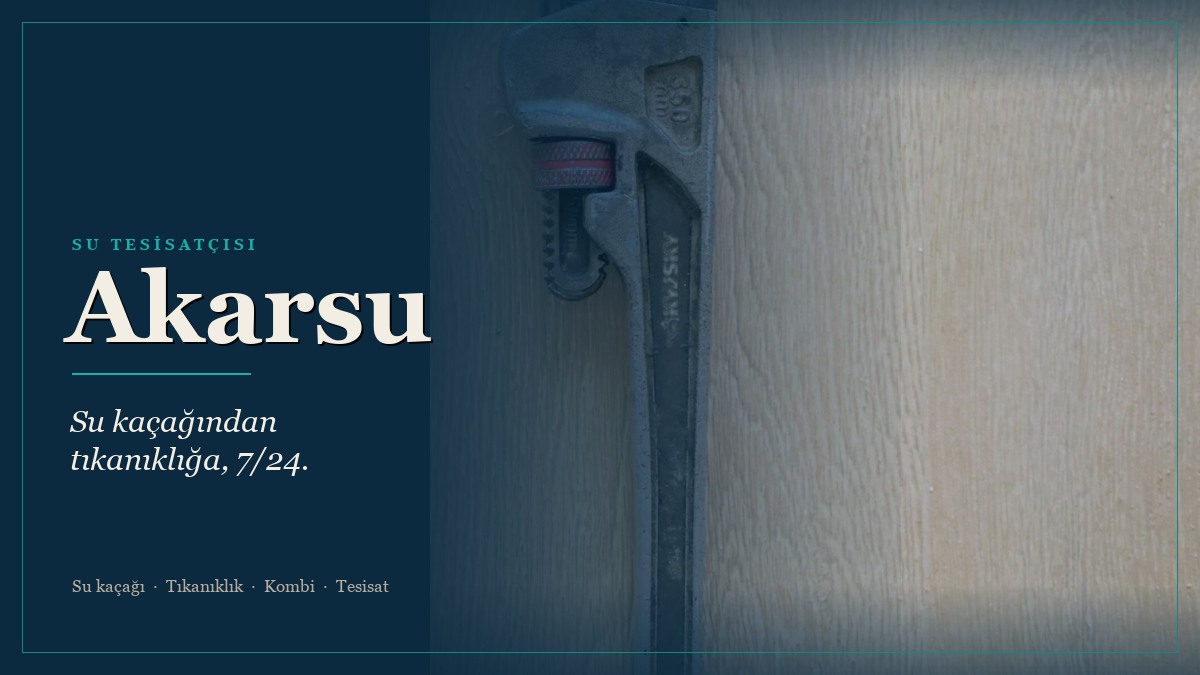 Akarsu Su Tesisat web sitesi kapağı
