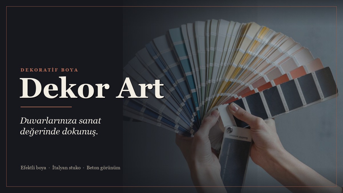 Dekor Art Boya web sitesi kapağı