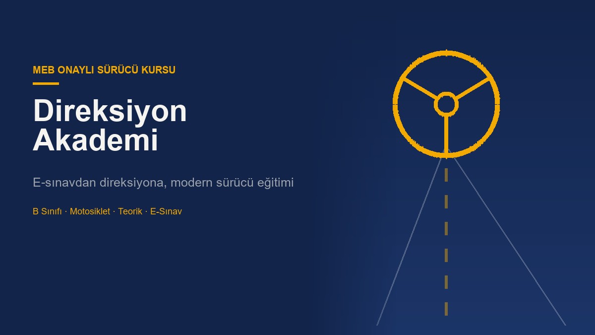Direksiyon Akademi sürücü kursu web sitesi ana sayfa görünümü