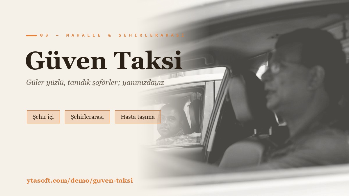 Güven Taksi — Mahalle & Şehirlerarası Taksi