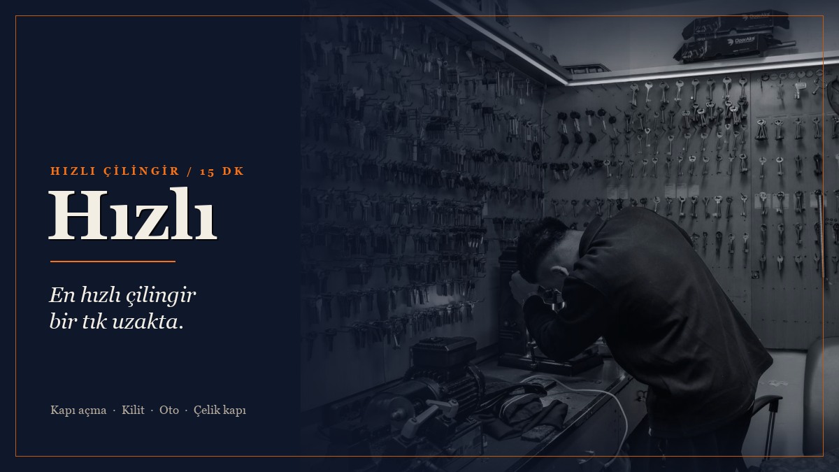 Hızlı Çilingir web sitesi kapağı