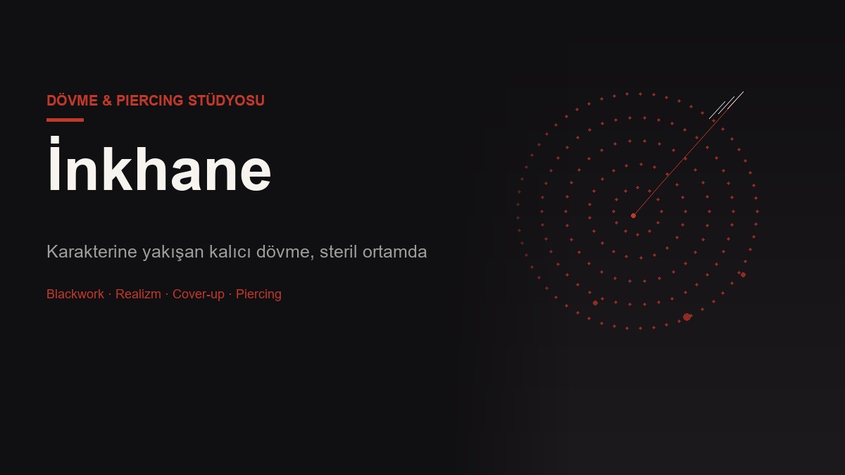 İnkhane — Koyu & Cesur Blackwork Dövme & Piercing Stüdyosu Web Sitesi görünümü