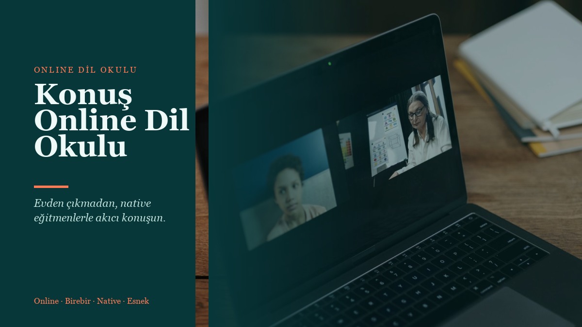 Konuş Online Dil Okulu web sitesi kapağı