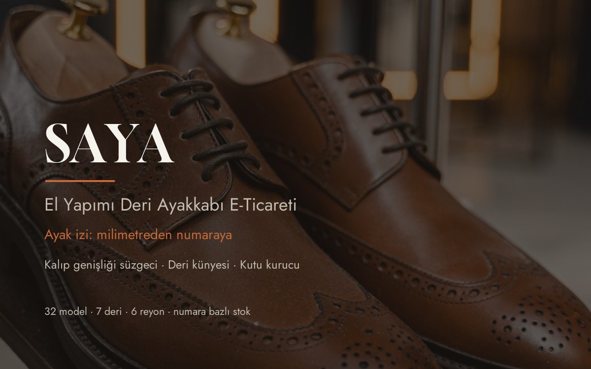 SAYA el yapımı deri ayakkabı e-ticaret scripti kapak görseli