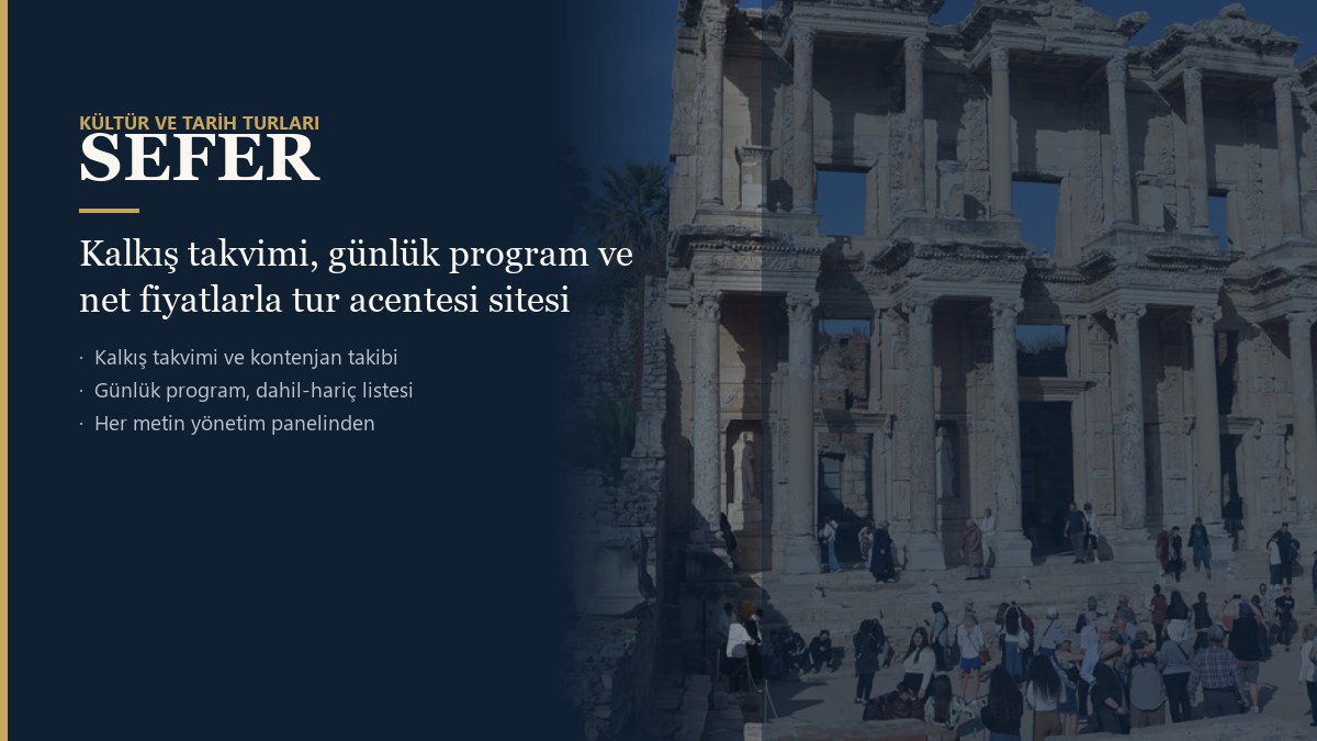 SEFER kültür turları hazır web sitesi
