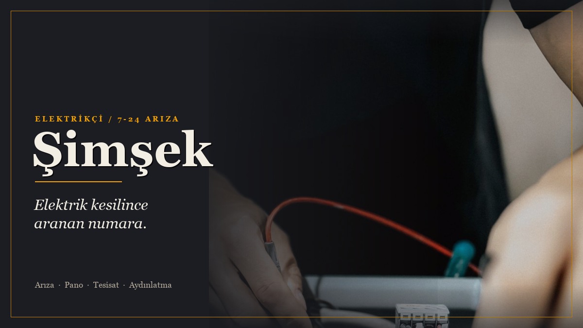 Şimşek Elektrik web sitesi kapağı