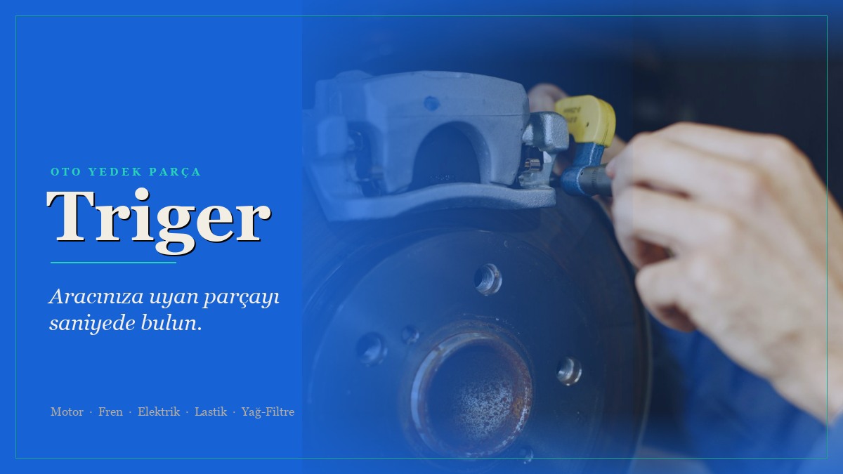 Triger Yedek Parça web sitesi ana sayfa görünümü