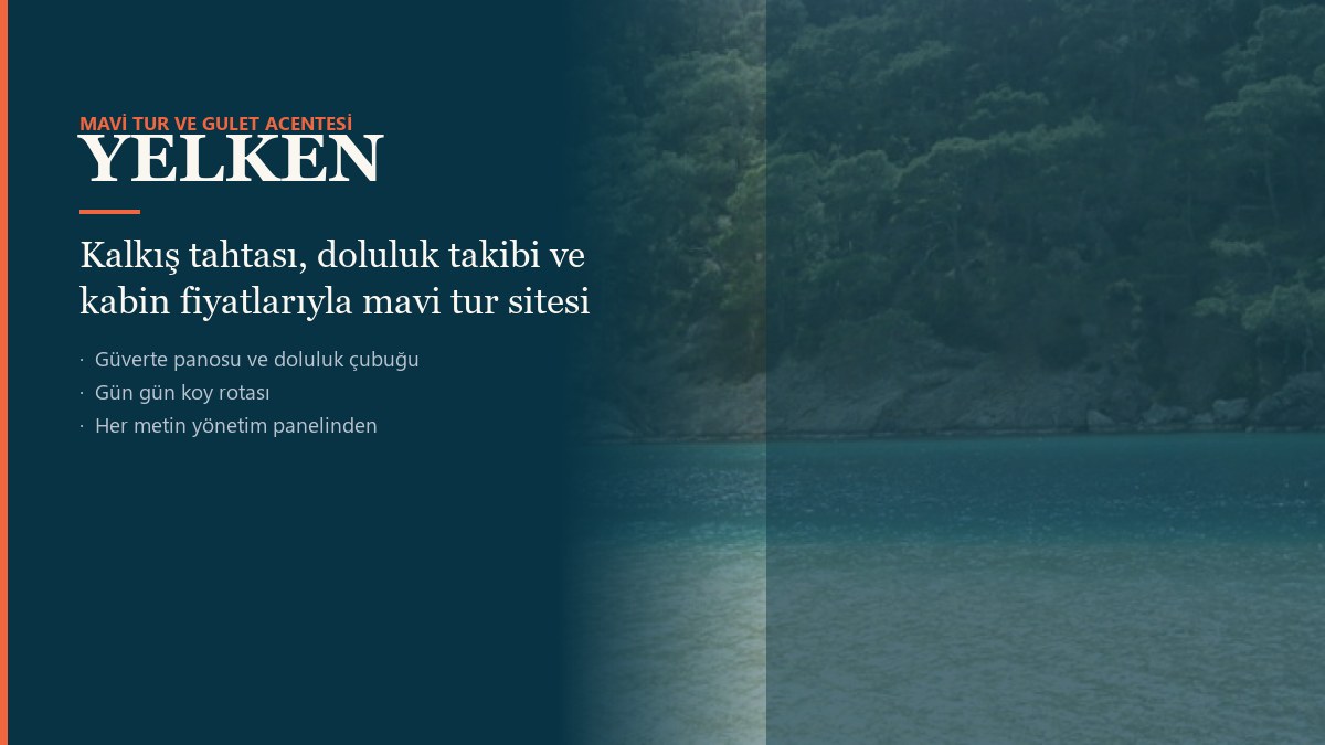 YELKEN mavi tur acentesi hazır web sitesi